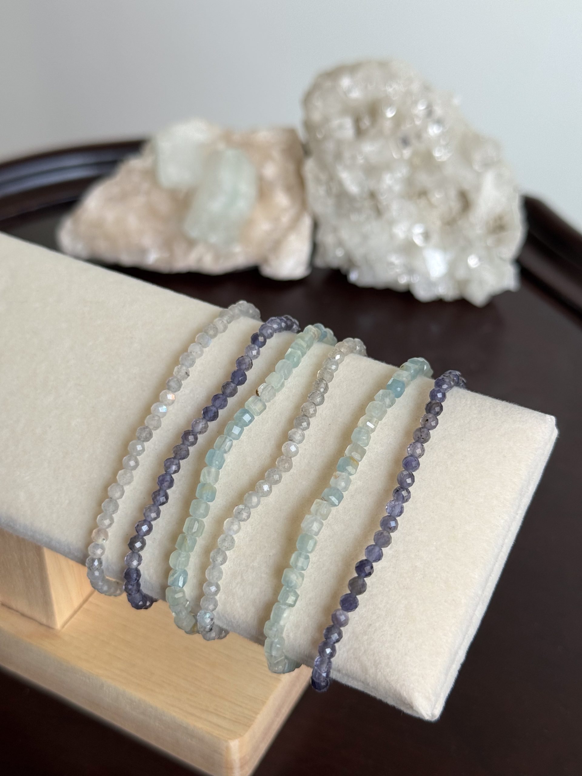 Blue Calcite Gemstone Bracelet - Image 4
