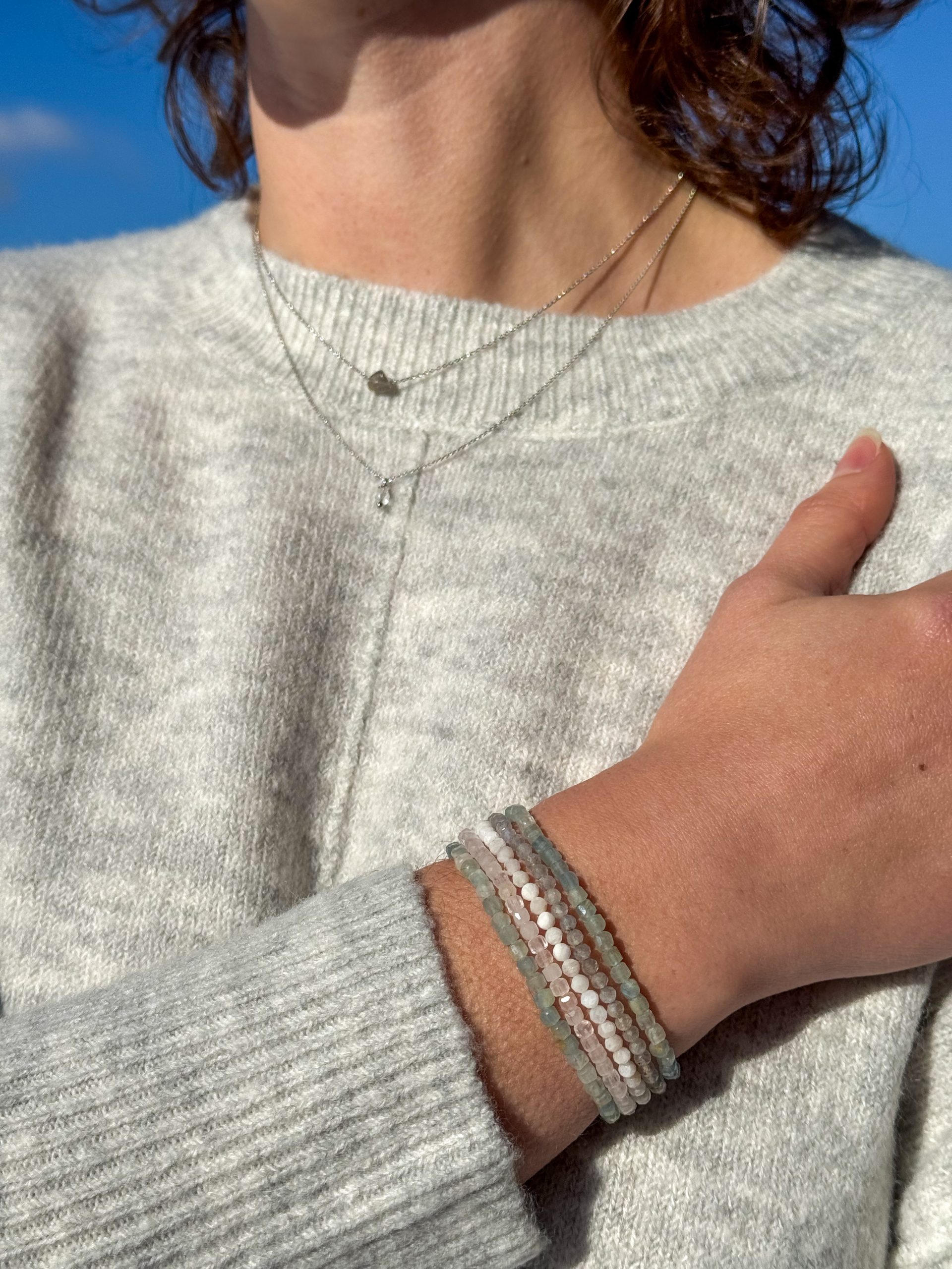 Blue Calcite Gemstone Bracelet - Image 8