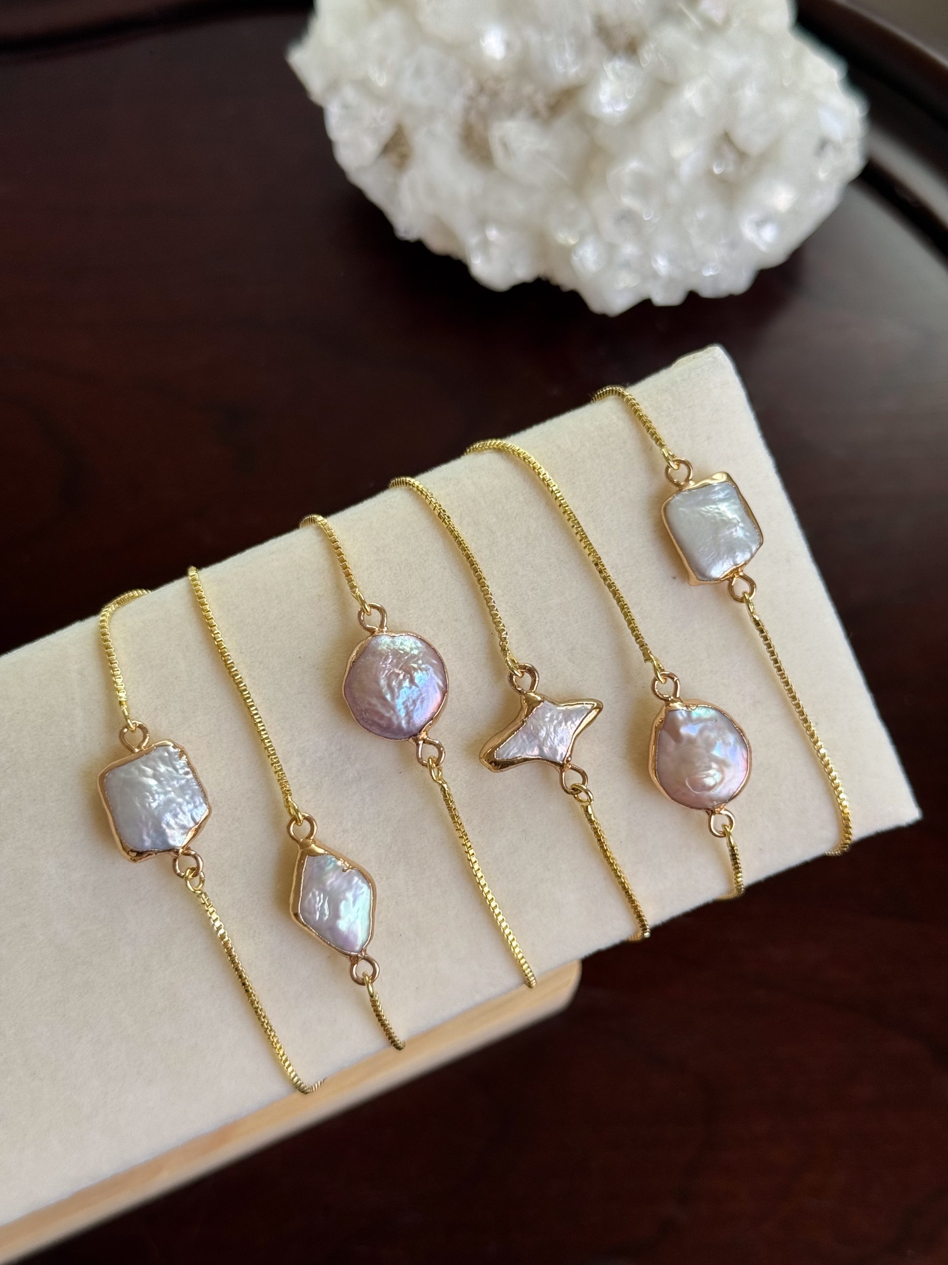 Adjustable Baroque Pearl Bracelet - Image 2